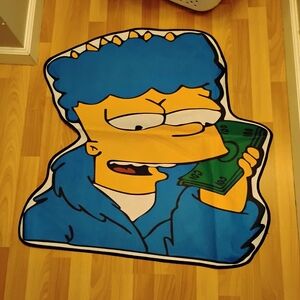 Blue and Yellow Cartoon Character Door Mat
